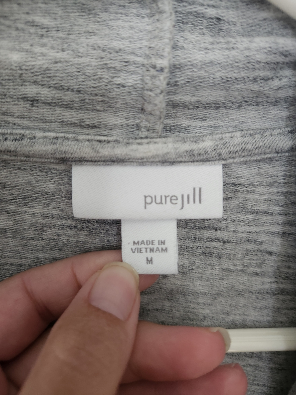 J. Jill Heather Gray Open-Front Draped Cardigan - Picture 2 of 4